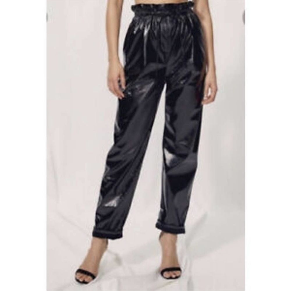 Wilfred jive faux leather black shiny pants small